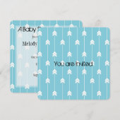 Invitation Baby shower Flèches (Devant / Derrière)