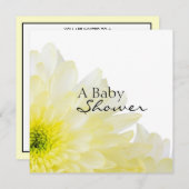 Invitation Baby Shower Fleur (Devant / Derrière)