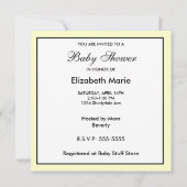 Invitation Baby Shower Fleur (Dos)