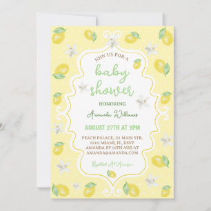 Invitation Baby Shower Fleur Citron Citrique