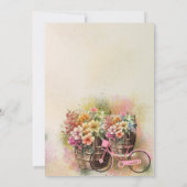 Invitation Baby shower Fleur Colorée (Dos)