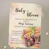 Invitation Baby shower Fleur Colorée