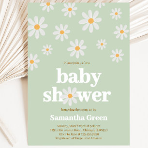 Invitation Baby Shower Fleur de Daisy