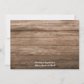 Invitation Baby Shower Fleur de Tournesol Rustique (Dos)