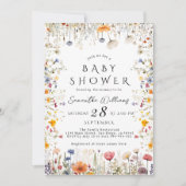 Invitation Baby shower Fleur Fleur sauvage (Devant)