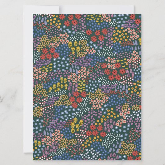 Invitation Baby shower Fleur Jeu de Bingo (Dos)