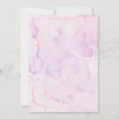 Invitation Baby Shower Fleur Papillon Rose Violet (Dos)