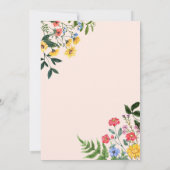 Invitation Baby shower Fleur Petit Fleur sauvage (Dos)