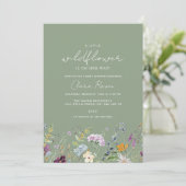 Invitation Baby shower Fleur Petit Fleur sauvage (Debout devant)