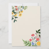 Invitation Baby shower Fleur Petit Fleur sauvage (Dos)