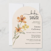 Invitation Baby shower Fleur sauvage (Devant)