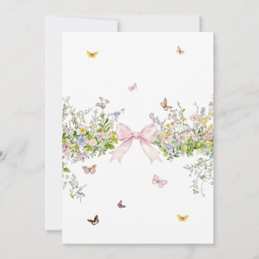 Invitation Baby shower fleur sauvage (Dos)