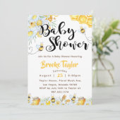 Invitation Baby shower Fleur sauvage (Debout devant)