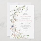 Invitation Baby shower Fleur sauvage (Devant)
