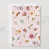 Invitation Baby shower fleur sauvage (Dos)