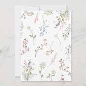 Invitation Baby shower fleur sauvage (Dos)