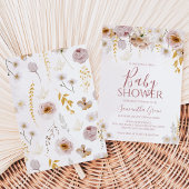 Invitation Baby Shower Fleur Sauvage