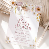 Invitation Baby Shower Fleur Sauvage