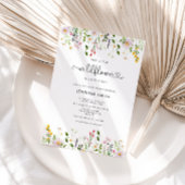 Invitation baby shower fleur sauvage