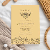 Invitation Baby shower Fleur sauvage