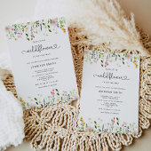 Invitation baby shower fleur sauvage