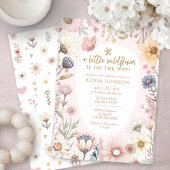Invitation Baby shower Fleur sauvage