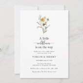 Invitation Baby shower fleur sauvage (Devant)