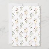 Invitation Baby shower fleur sauvage (Dos)