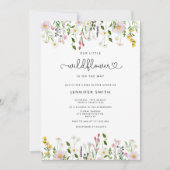 Invitation baby shower fleur sauvage (Devant)