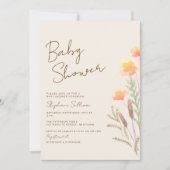 Invitation Baby Shower Fleur Sauvage (Devant)