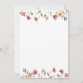 Invitation Baby shower Fleur sauvage (Dos)