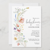 Invitation Baby shower fleur sauvage (Devant)
