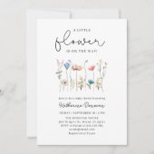 Invitation Baby shower Fleur sauvage à longue tige minimal (Devant)