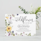 Invitation baby shower fleur sauvage à ressort fleuri délicat (Debout devant)