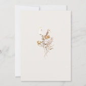 Invitation Baby shower fleur sauvage Animaux autochtones aust (Dos)