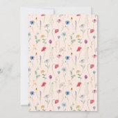 Invitation Baby shower Fleur sauvage aquarelle (Dos)