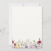 Invitation Baby shower Fleur sauvage aquarelle (Dos)