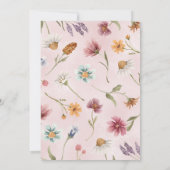 Invitation Baby shower Fleur sauvage aquarelle (Dos)