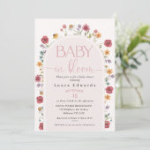 Invitation Baby shower Fleur sauvage Arch Delicate (Debout devant)