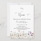 Invitation Baby shower Fleur sauvage Baby In Bloom (Devant)