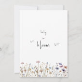 Invitation Baby shower Fleur sauvage Baby In Bloom (Dos)
