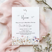 Invitation Baby shower Fleur sauvage Baby In Bloom