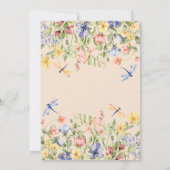 Invitation Baby shower Fleur sauvage Baby in Bloom Peach (Dos)