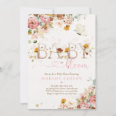 Invitation Baby shower Fleur sauvage Baby In Bloom Spring (Devant)