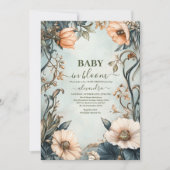 Invitation Baby shower Fleur sauvage bébé en fleurs (Devant)