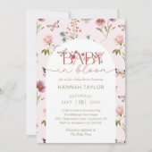 Invitation Baby shower Fleur sauvage bébé en fleurs (Devant)