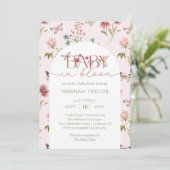 Invitation Baby shower Fleur sauvage bébé en fleurs (Debout devant)