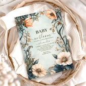 Invitation Baby shower Fleur sauvage bébé en fleurs
