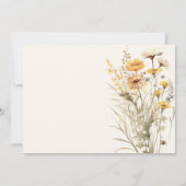 Invitation Baby shower Fleur sauvage bébé en fleurs (Dos)