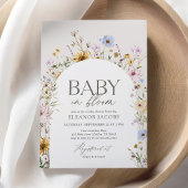 Invitation Baby shower Fleur sauvage bébé en fleurs printemps